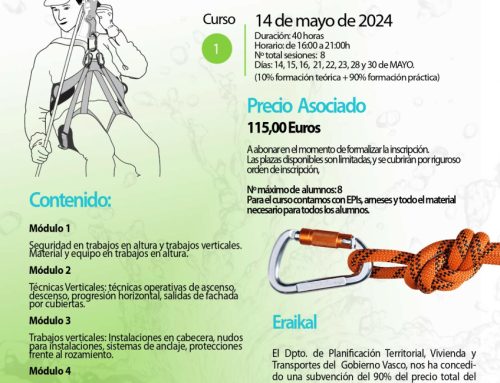 Curso de Técnicas de Trabajo Vertical SUBVENCIONADO POR ERAIKAL